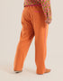 Reversible straight leg pants with elastic waistband
